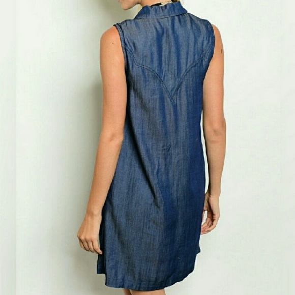 Chambray Dress🖤 - Picture 3 of 4